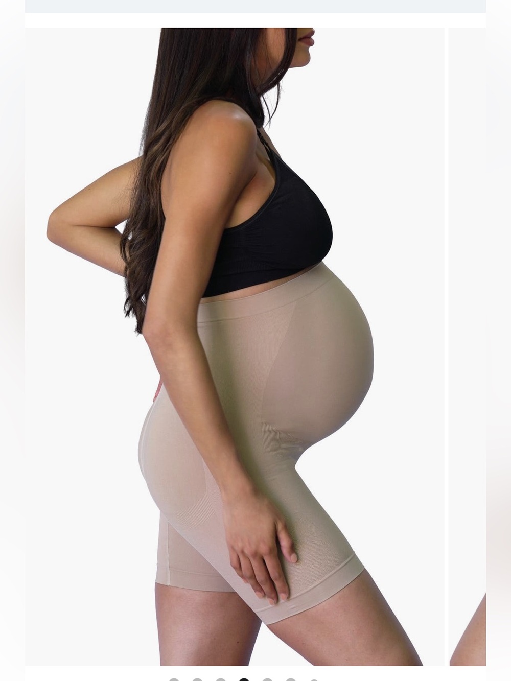 Ingrid & Isabel Maternity Shaping Shorts in Nude